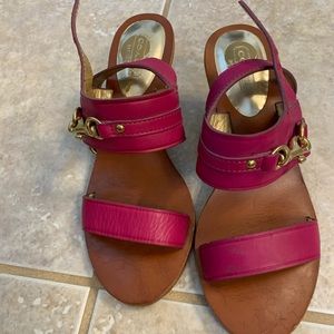 Vintage Coach magenta wedges